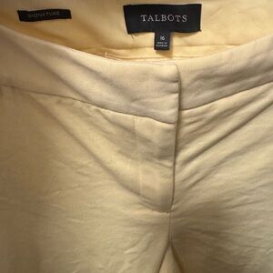Talbots Light Yellow Signature Ankle/Cropped Trouser